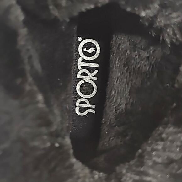 Sporto Womens Purple Leather Upper Black Faux Fur Pom Pom Lace Up Boots Size 8 - Picture 9 of 10